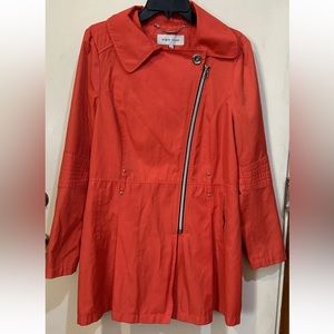 Black Rivet Rain Pea-Style Coat